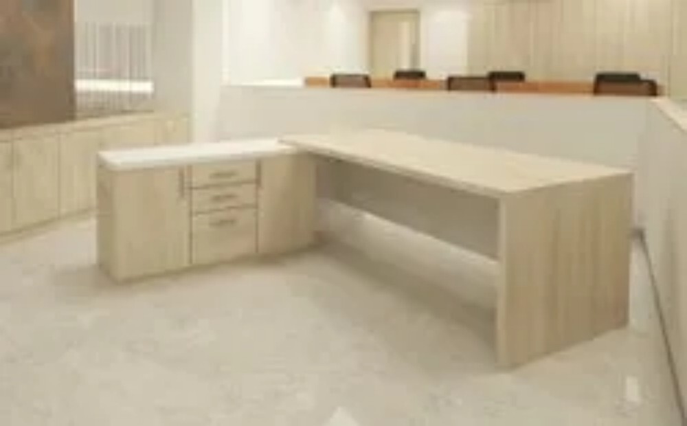 Rectangular Wooden Office Storage Table