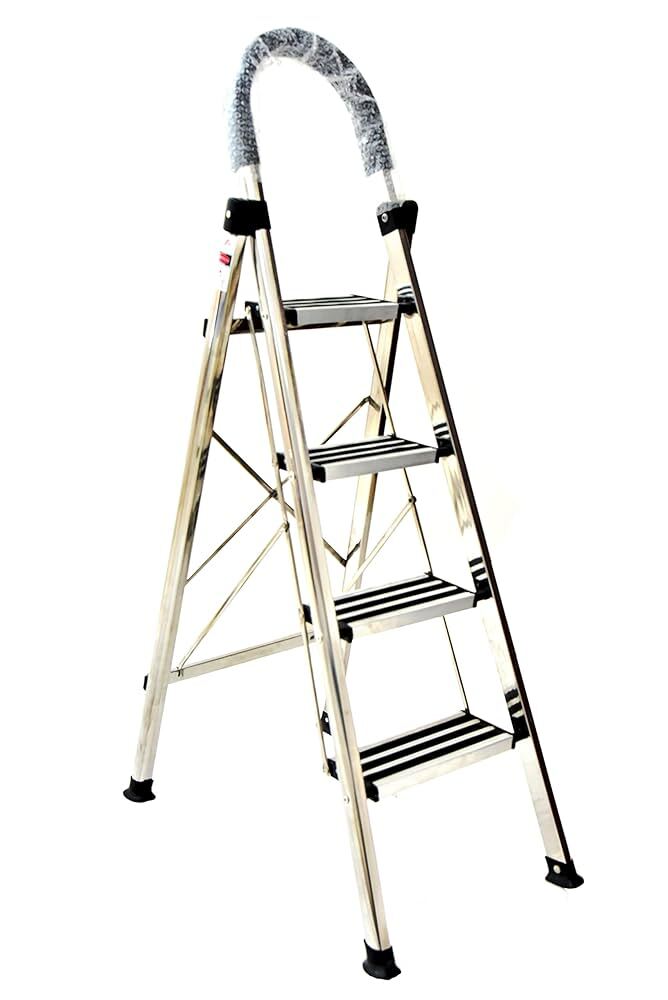 Stainless Steel 4 Step Ladder - Feature: Durable