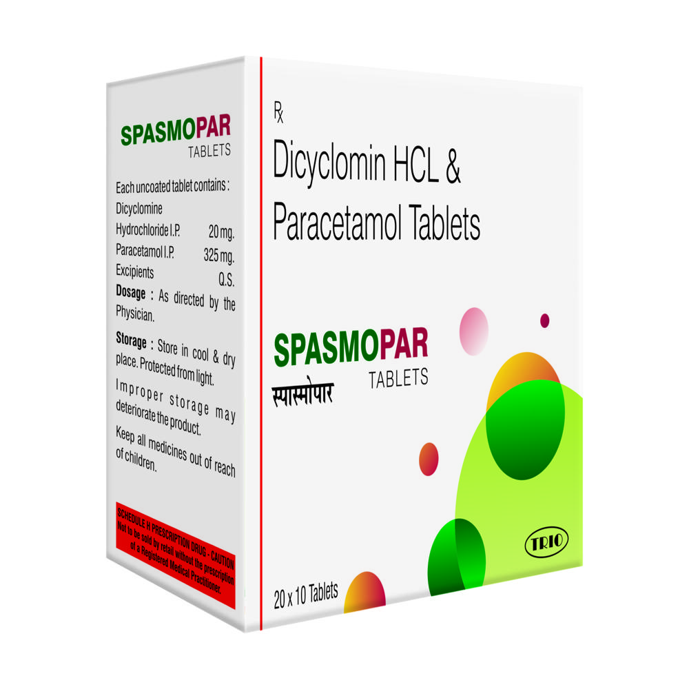 Dicyclomine & Paracetamol Tablets