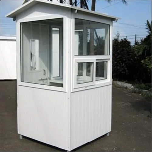 Portable Security Guard Cabin - Color: White