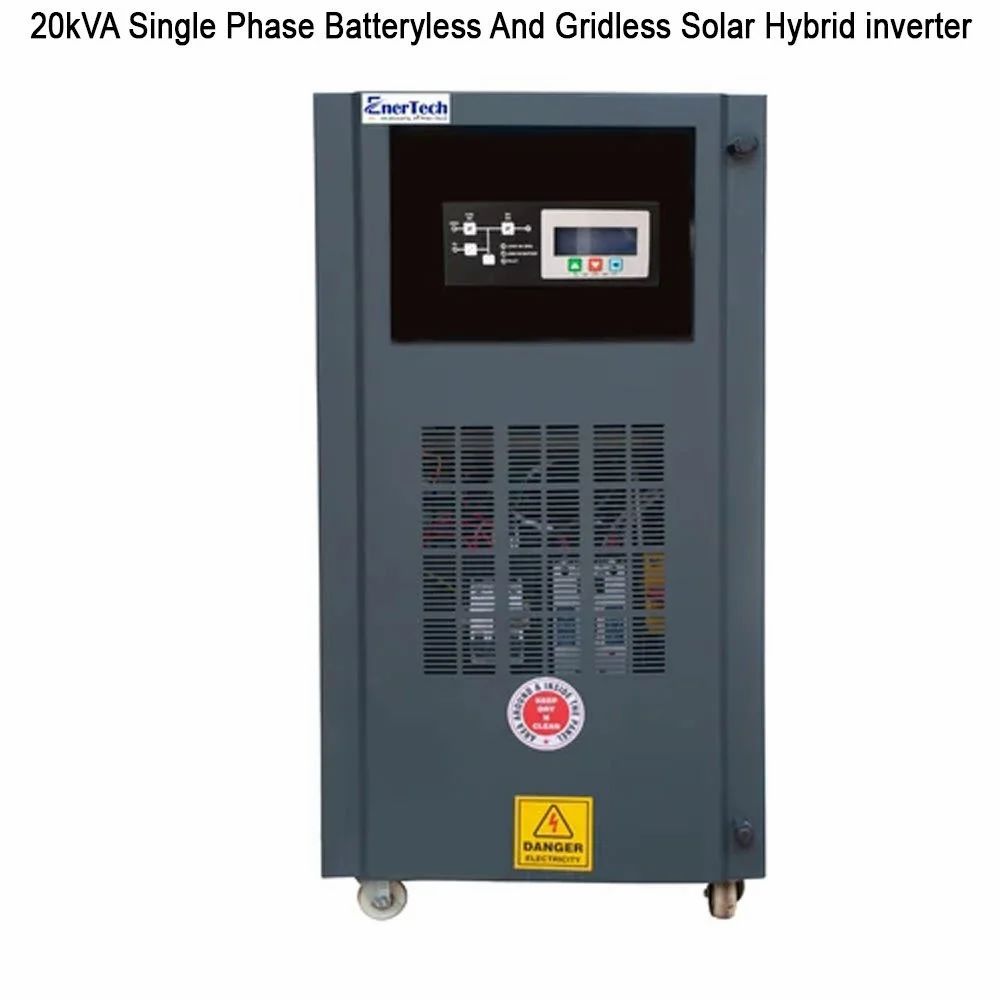 20kVA सिंगल फेज बैटरीलेस और ग्रिडलेस सोलर हाइब्रिड इनवर्टर