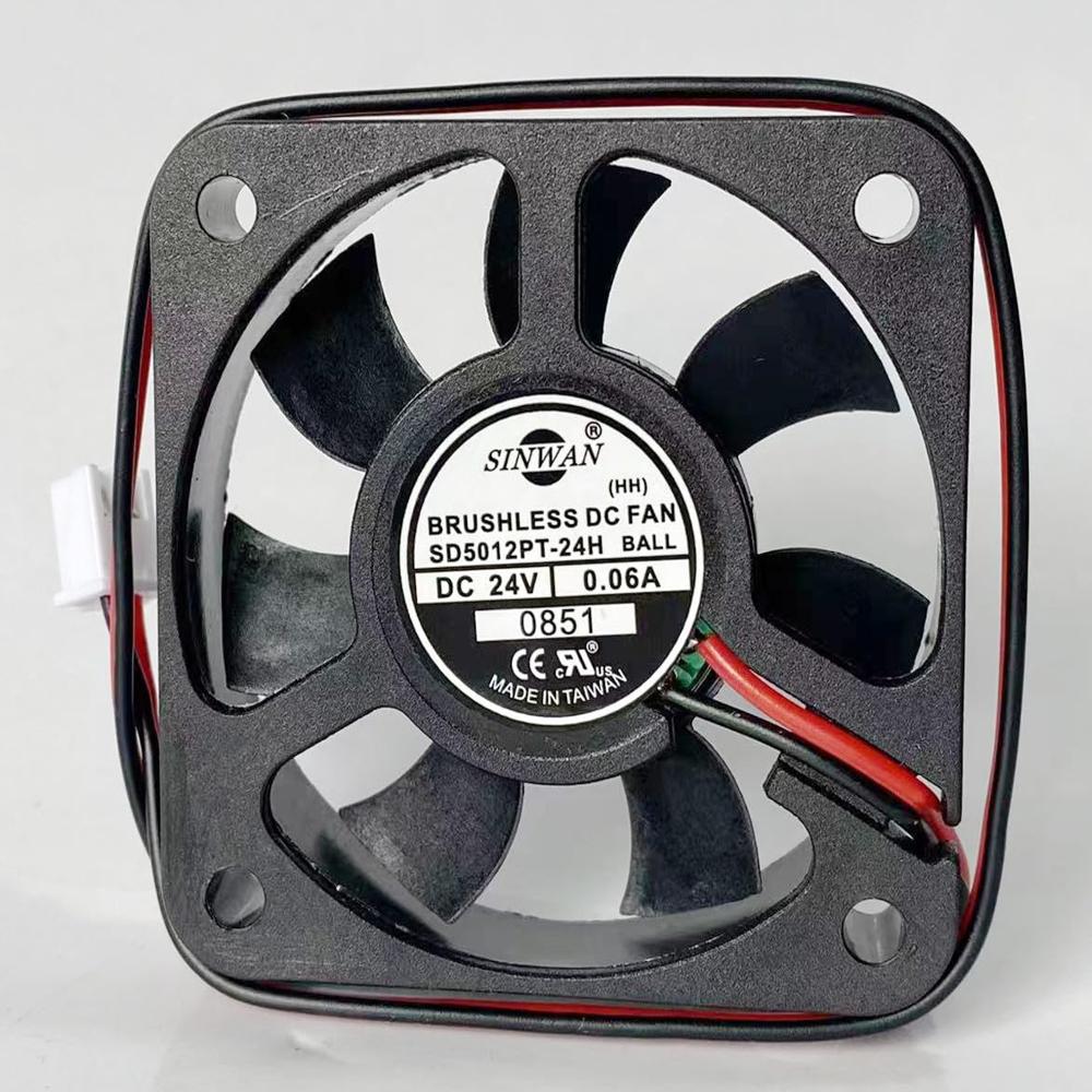 SINWAN SD5012PT-24H Inverter Fan SD5012PT-24H DC24 0.06A 5010mm Inverter Cooling Fan for SD5012PT-24H Fan