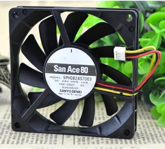 SanAce 9PH0824S7D03 Axial Fan 24V-0.16A DC Brushless Air Cooling Fan 2800 RPM 8015mm 3wire