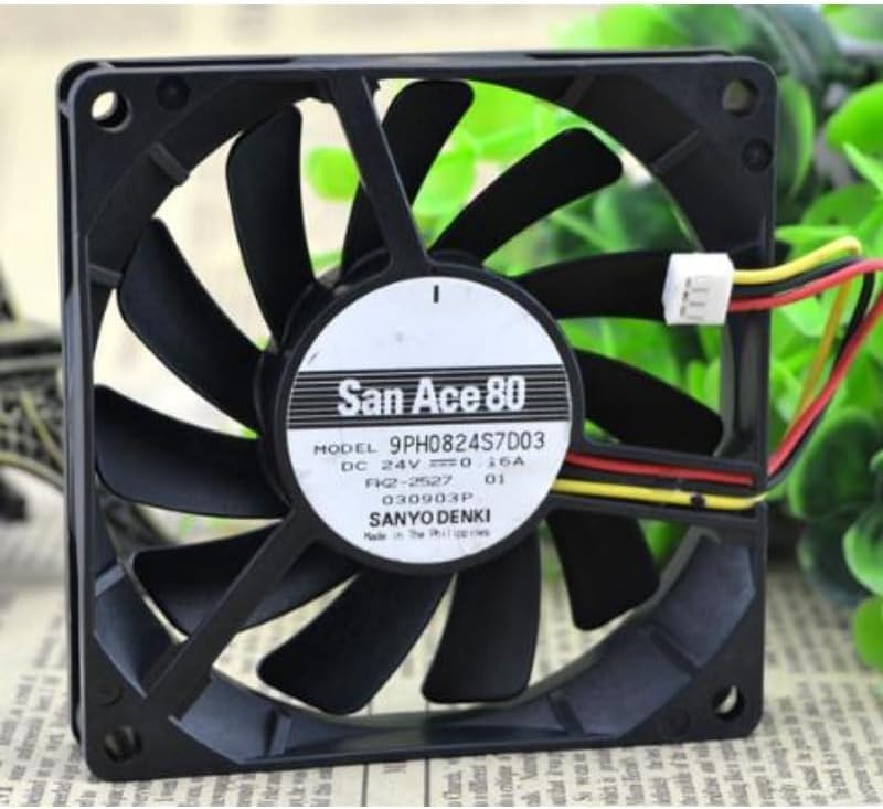 SanAce 9PH0824S7D03 Axial Fan 24V-0.16A DC Brushless Air Cooling Fan 2800 RPM 8015mm 3wire
