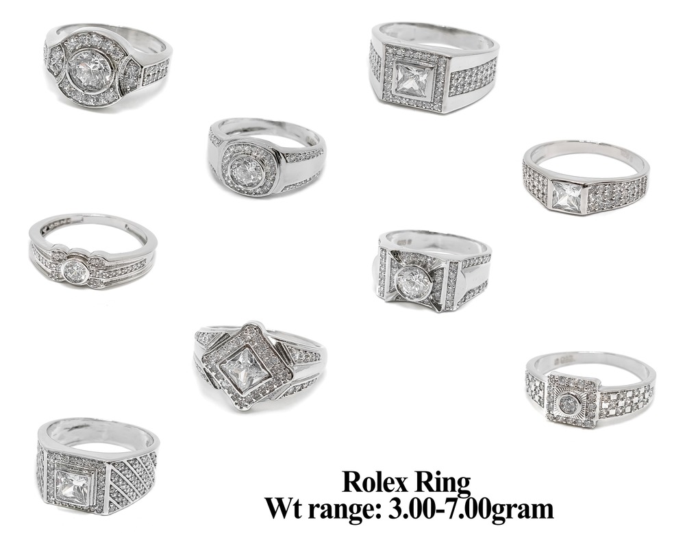 92.5 Silver Rolex Ring - Grade: A