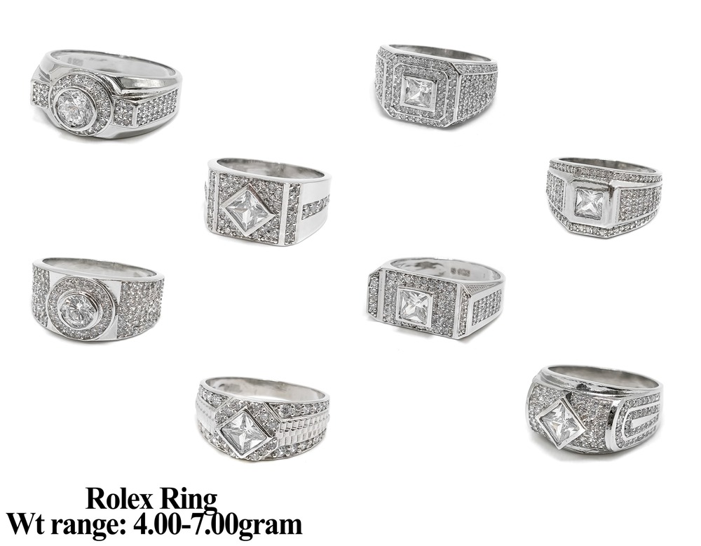 92.5 Silver Rolex Ring - Grade: A