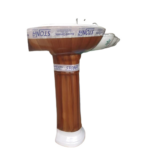Pedestal Wash Basin - Color: Brown