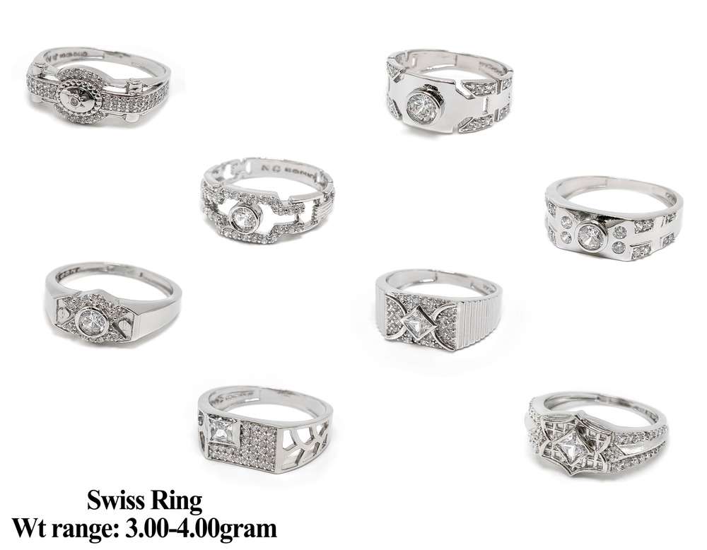 92.5 Silver Swiss Ring - Gender: Men