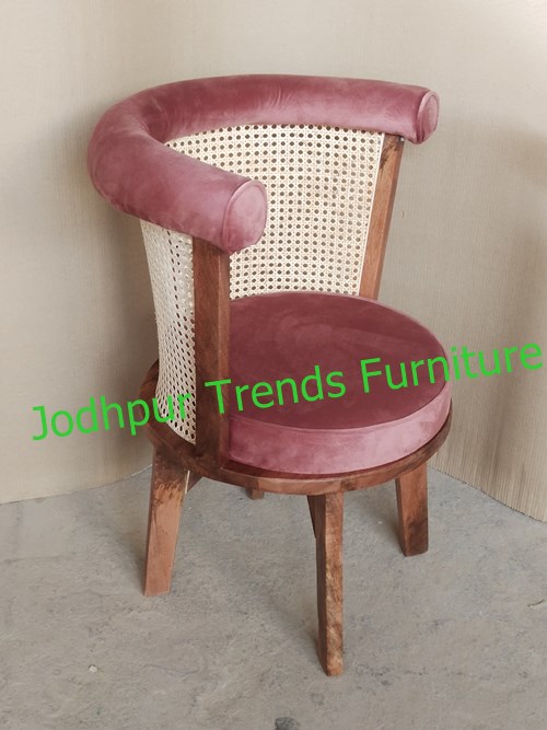 Wooden Cane Round Chair