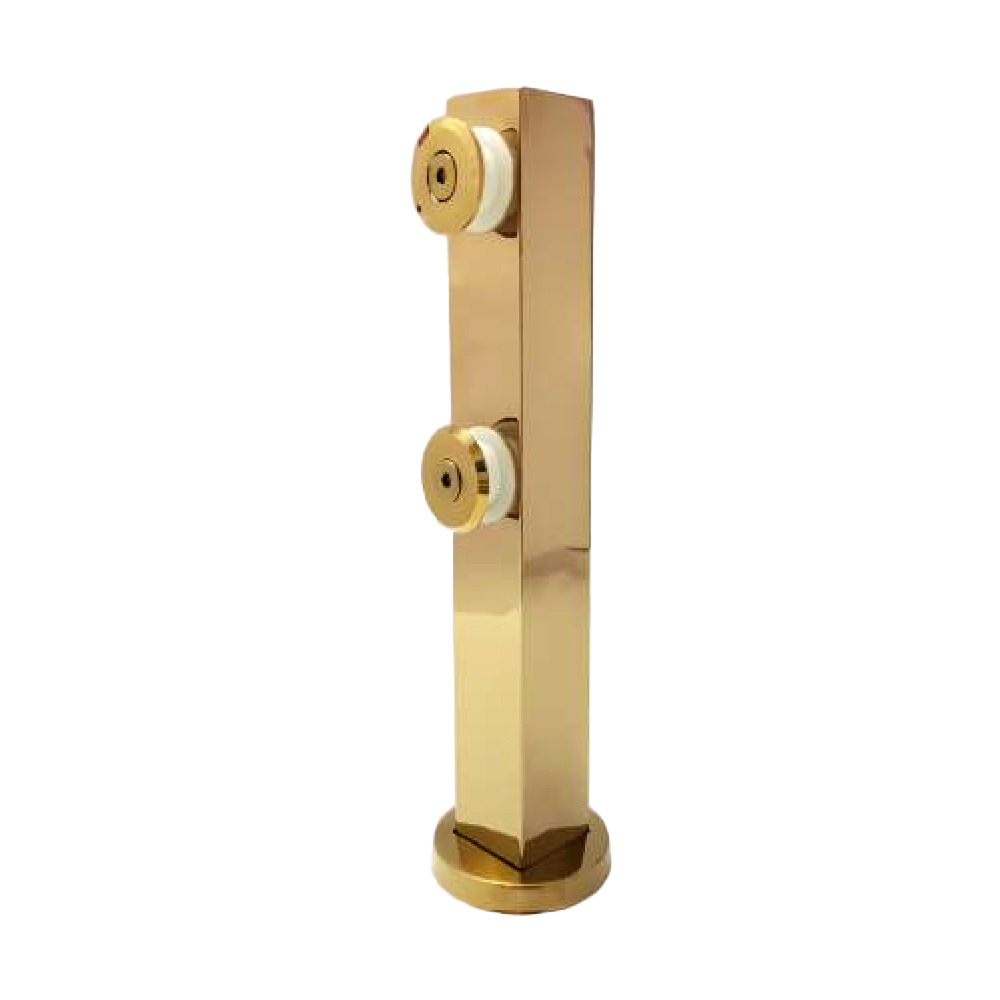 Sp-0001 40Mm Square Regular Glass Railing Spigot - Color: Golden
