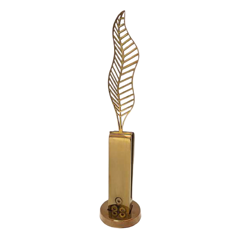 Sp-0007 8Mm Leaf Regular Glass Railing Spigot - Color: Golden