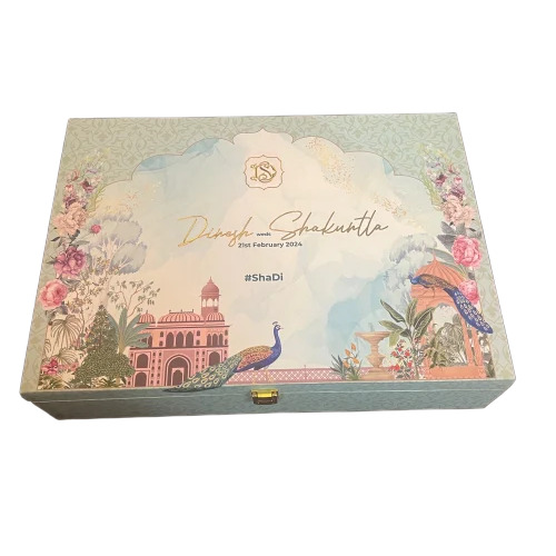 Wedding Invitation Card Box - Finishing: Glossy Lamination
