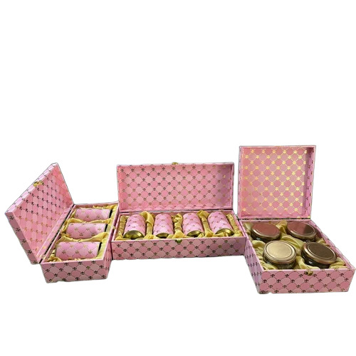 Three And Four Jar Box - Color: Pink