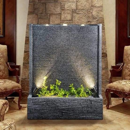 Garden Black Wall Fountain - Feature: Weatherproof