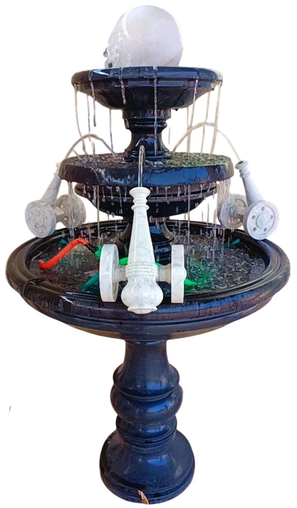 Decorative Marble Water Fountain - Color: Black