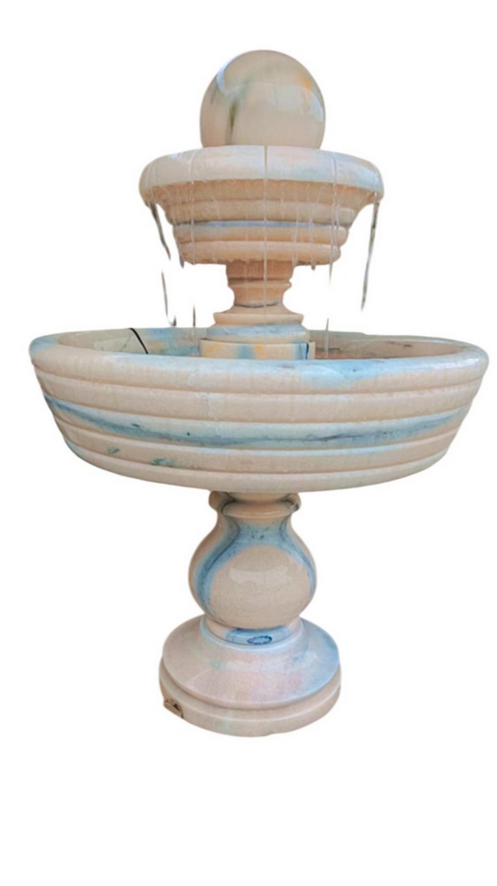 Decorative Outdoor Water Fountain - Color: Pink Marble