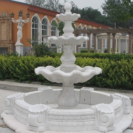 Stone Garden Water Fountains - Color: White