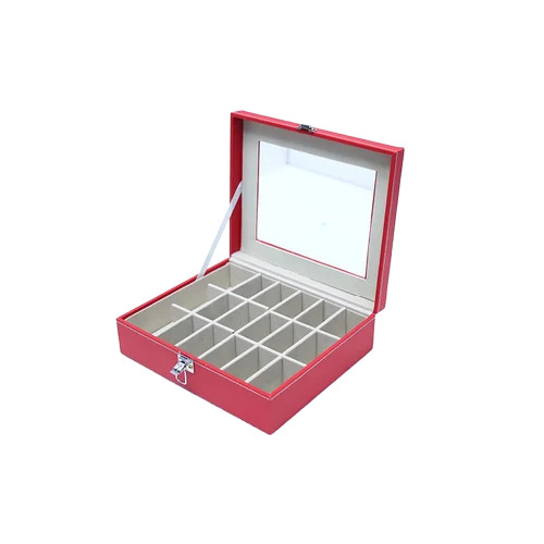 Red Multi Slots Organiser Storage Box - Shape: Rectangular