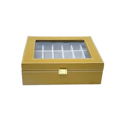 Mustard Multi Slots Organiser Storage Box - Color: Yellow