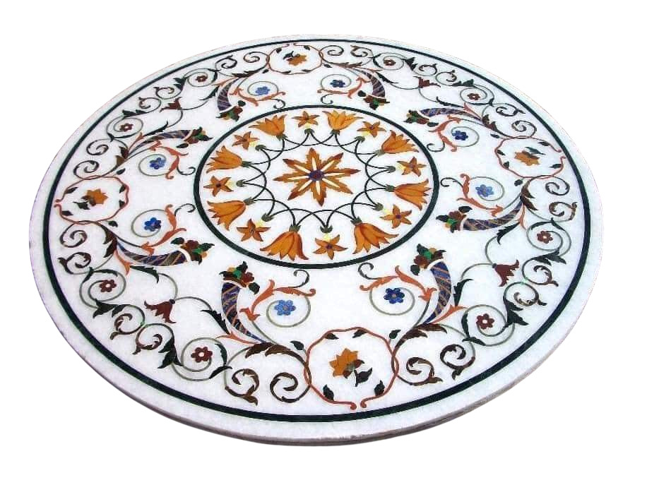 16Mm Round Marble Tiles - Color: Multi Color