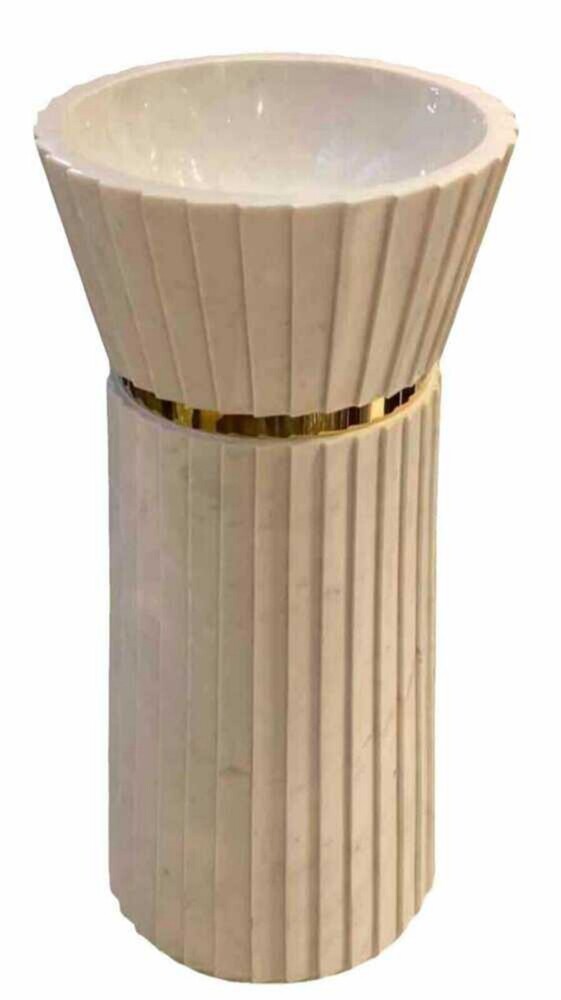 Marble Pedestal Wash Basin - Color: Beige