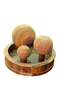 Brown Round Rainbow Sandstone Ball - Application: Outdoor