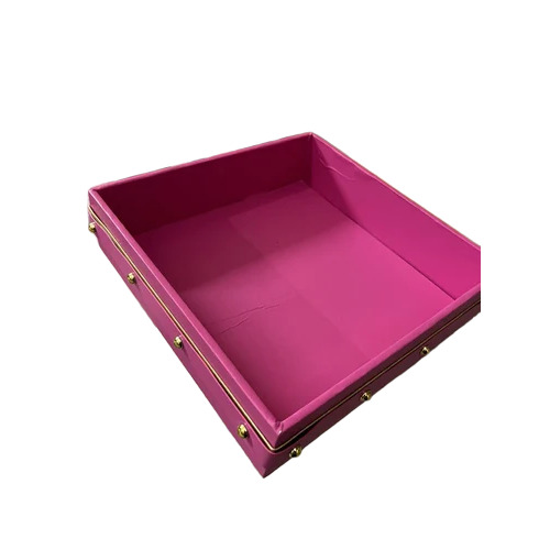 Leather Decorative Tray - Color: Multicolor