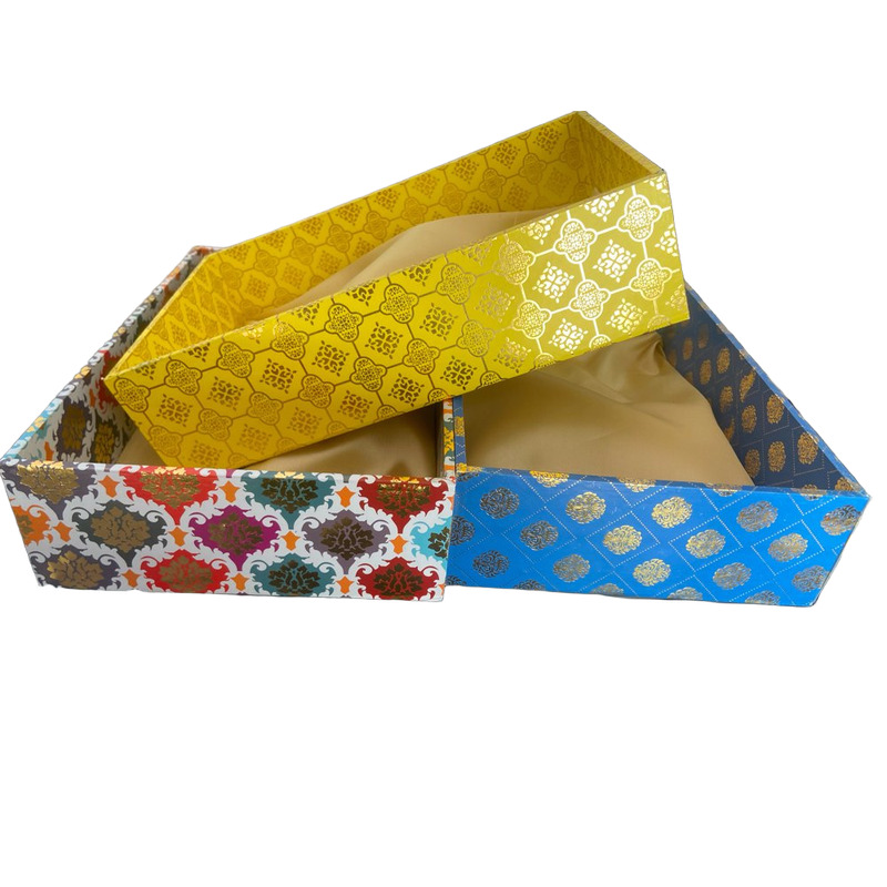 Handmade Paper Gift And Hamper Tray - Color: Multicolor