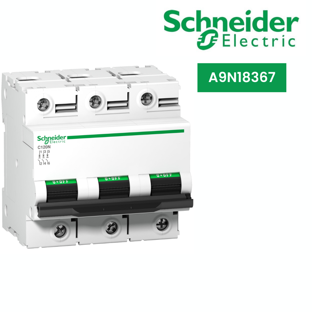 A9N18367-Miniature circuit-breaker, Acti9 C120N, 3P, 100 A, C curve, 10000 A (IEC 60898-1), 10 kA (IEC 60947-2)