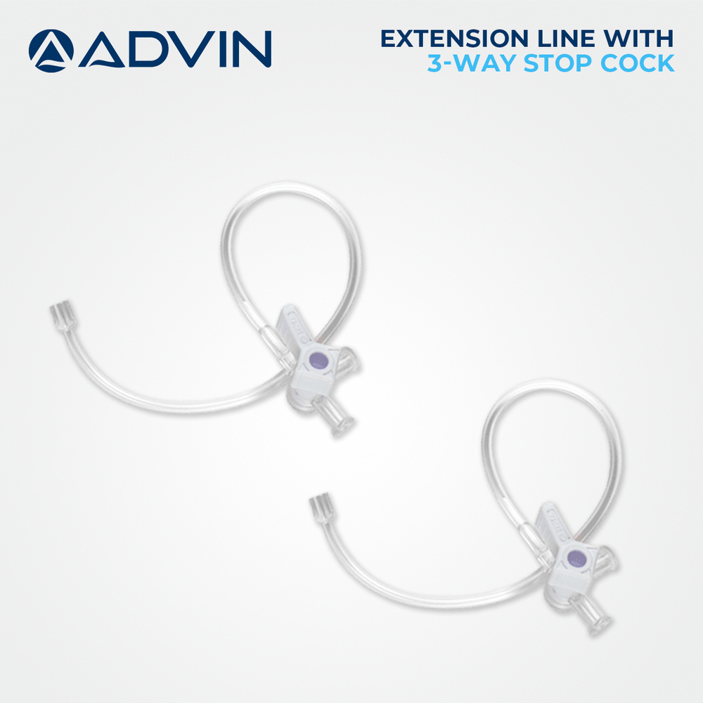 Pp Extension Line With 3 Way Stop Cock