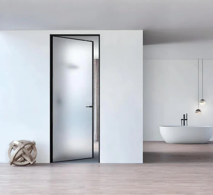 Slim profile door