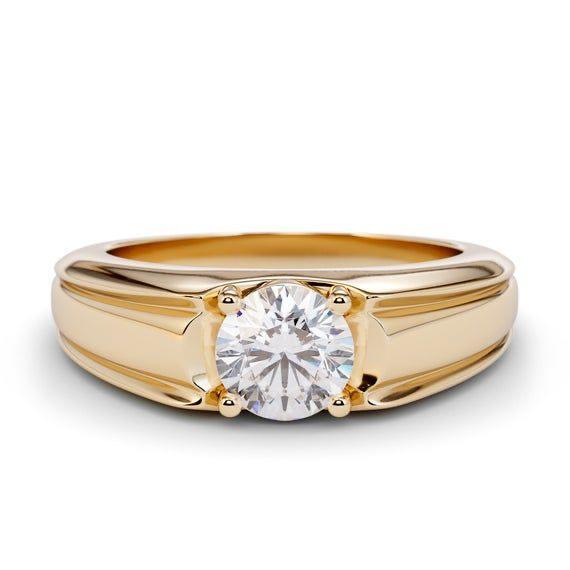 Mens Solitaire Diamond Rings - Diamond Clarity: I1