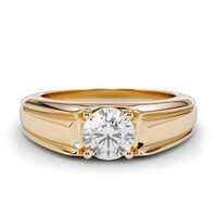 Mens Solitaire Diamond Rings