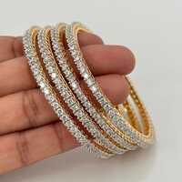 Gold American Diamond Bangles