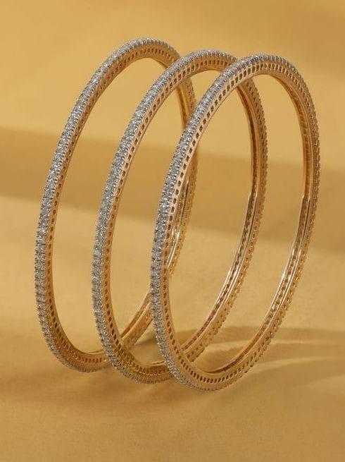Gold American Diamond Bangles