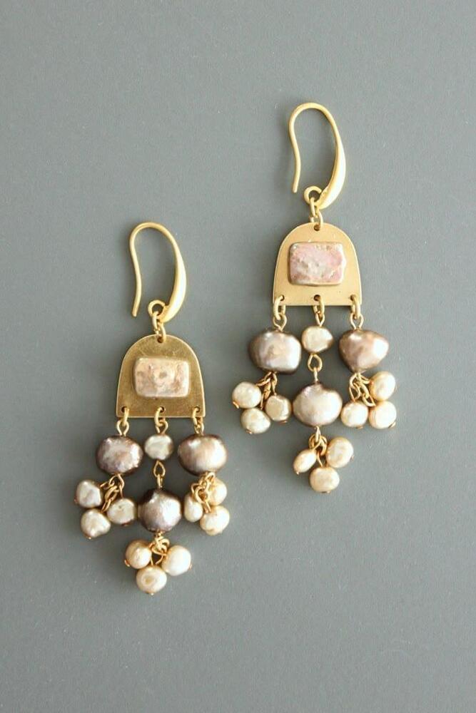 Jadau Gold Plated Silver Earrings - Color: As Per Requirement
