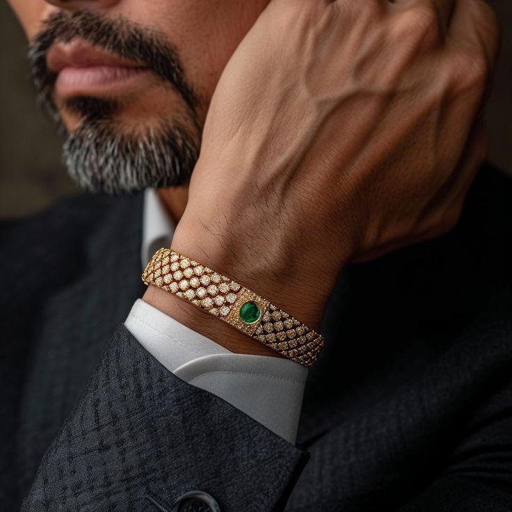 Mens Gold Bracelet - Color: As Per Requirement