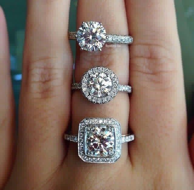 Silver Rhodium-plated American Diamond Studded Finger Ring - Color: Different Available