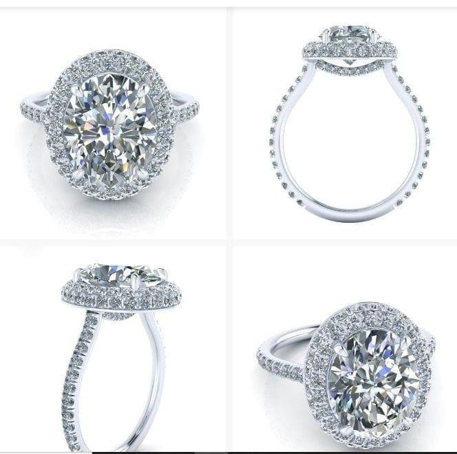 Silver Rhodium-Plated American Diamond Studded Finger Ring