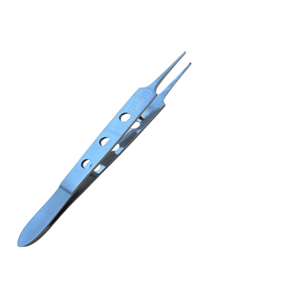 Bishop-harmon Tissue Forcep - Stainless Steel, 86-90 Mm Length, Silver | Features 12 Teeth Jaws, Flat Handle, Micro Platform For Precision Handling