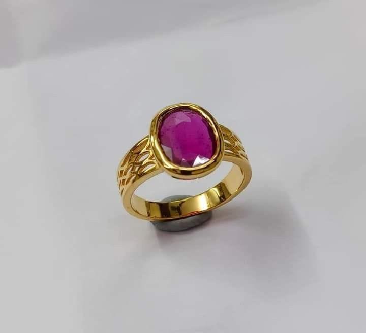 Natural Ruby Stone Ring - Color: Different Available