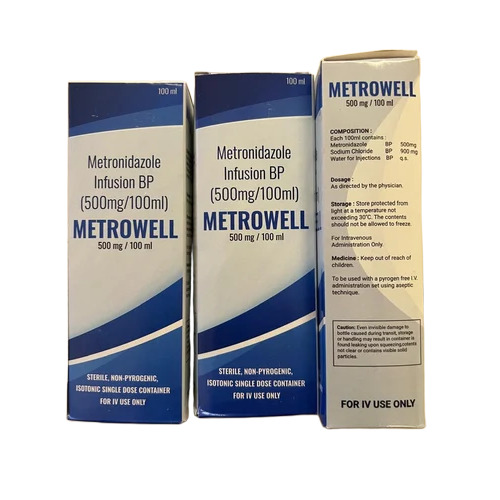 Metrowell Metronidazole Infusion 500ml - Drug Type: Injection