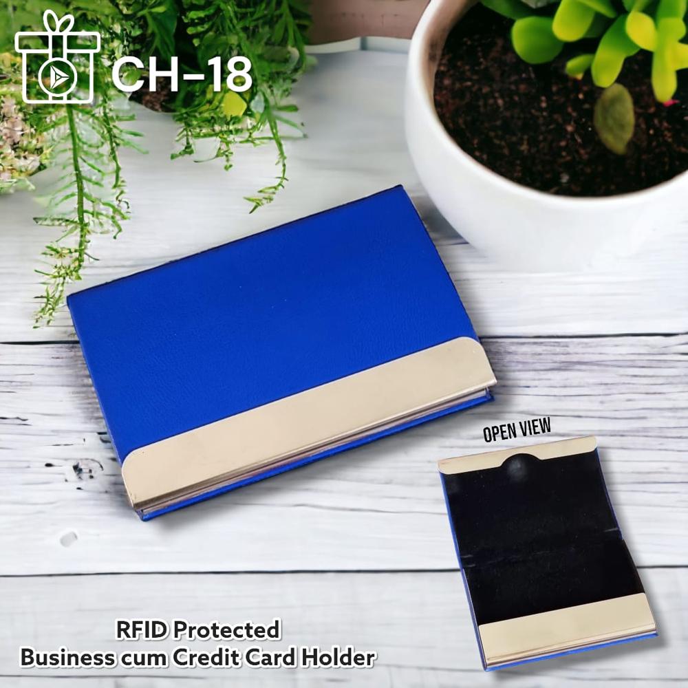 RFID Blocking Slim Genuine Leather Card Holder - Minimalist Wallet For Men & Women (Brown) - View #9