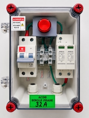 Acdb Single Phase 32A Havells With Indicator - Application: Home
