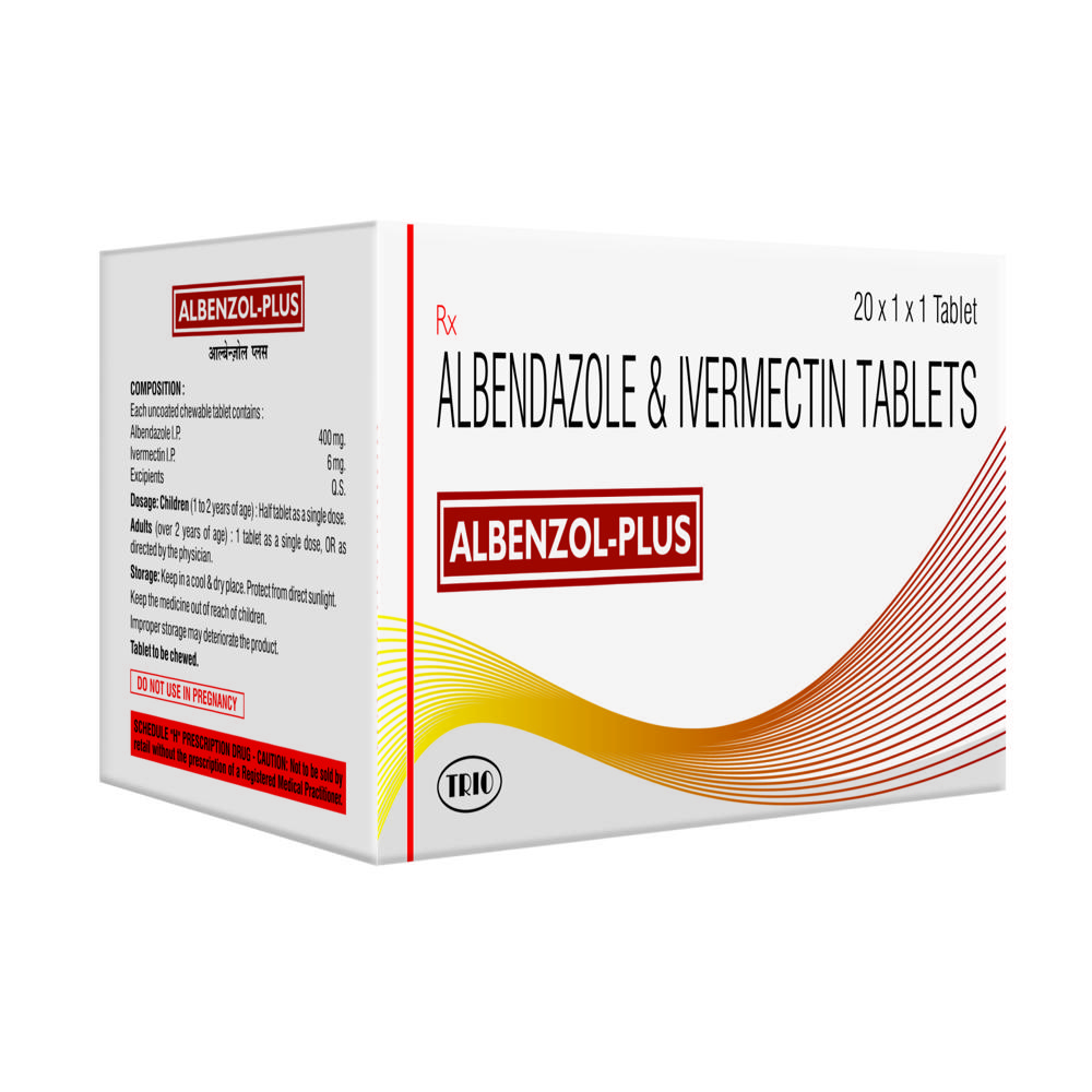 Albendazole 400 mg & Ivermectin 6 mg Tablets
