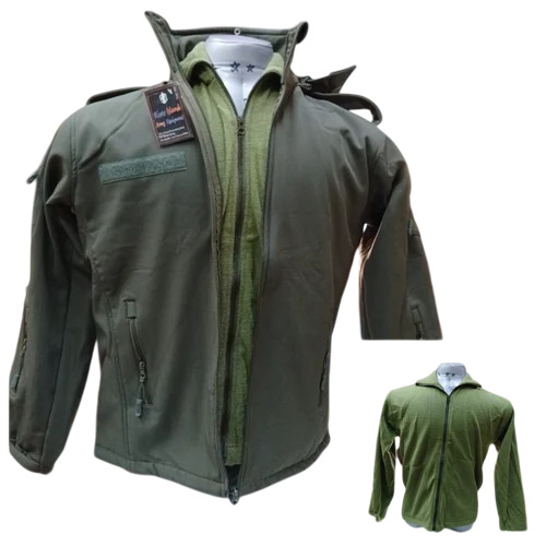 Men Military Jacket - Color: Green
