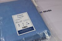 Disposable Surgical Knee O Drape - Sms Fabric Material, 80 X 150 Cm, Blue Color, Oval Aperture 6 X 8 With Elastic Cuff, Eto Sterile