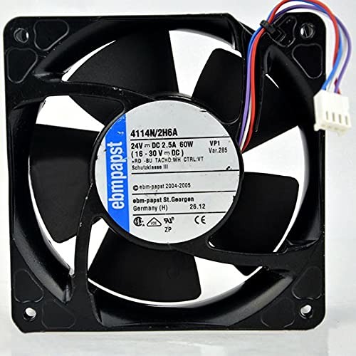 EBM PAPST 4114N/2H6A 12cm Aluminum Frame Fan 24V 50W 12038 4line Printing Machine Cooling Fan