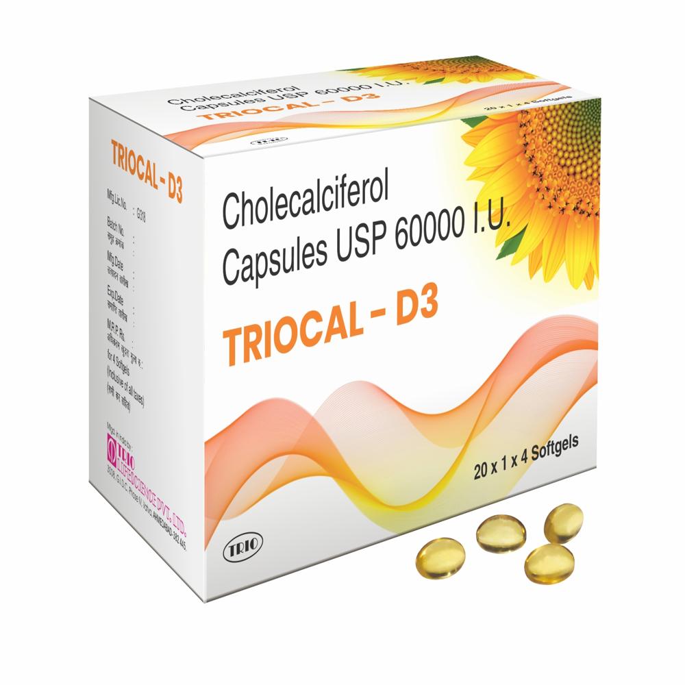 Vitamin D3 60,000 IU Softgel Capsules