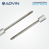 Safety Trocar Advin - Stainless Steel, Compatible With Laparoscopic Instruments | Automatic Blade Shield, Ergonomic Grip, Single-use